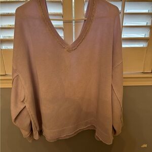 American Eagle Outfitters lilac V-Neck Blouse